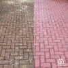 Tergeo pro cleaner, buiten beton reinigen, terras reiniger, beton reiniger, bestrating voor en na