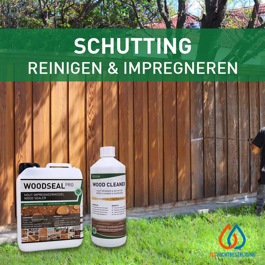 Schutting reinigen en impregneren producten, woodseal pro