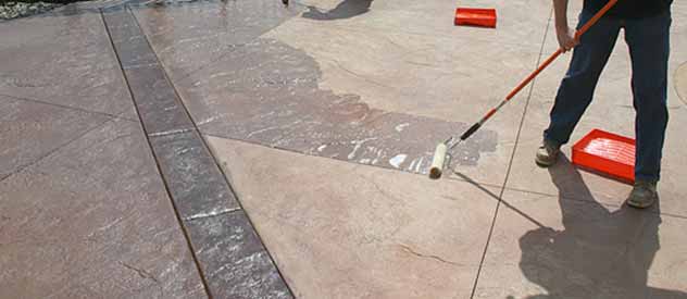 terras impregneren met roller, bestrating impregneren en waterdicht maken