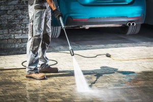 Terras reinigen, Hogedruk spuit, Tegen reinigen, Tergeo pro