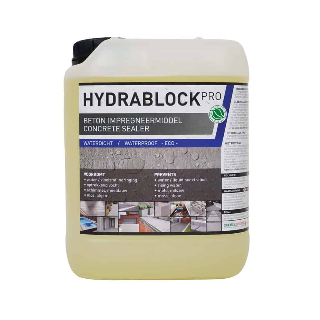 5 liter Hydrablock, Hydrablock Pro, beton impregneren, beton impregneermiddel, beton waterdicht maken